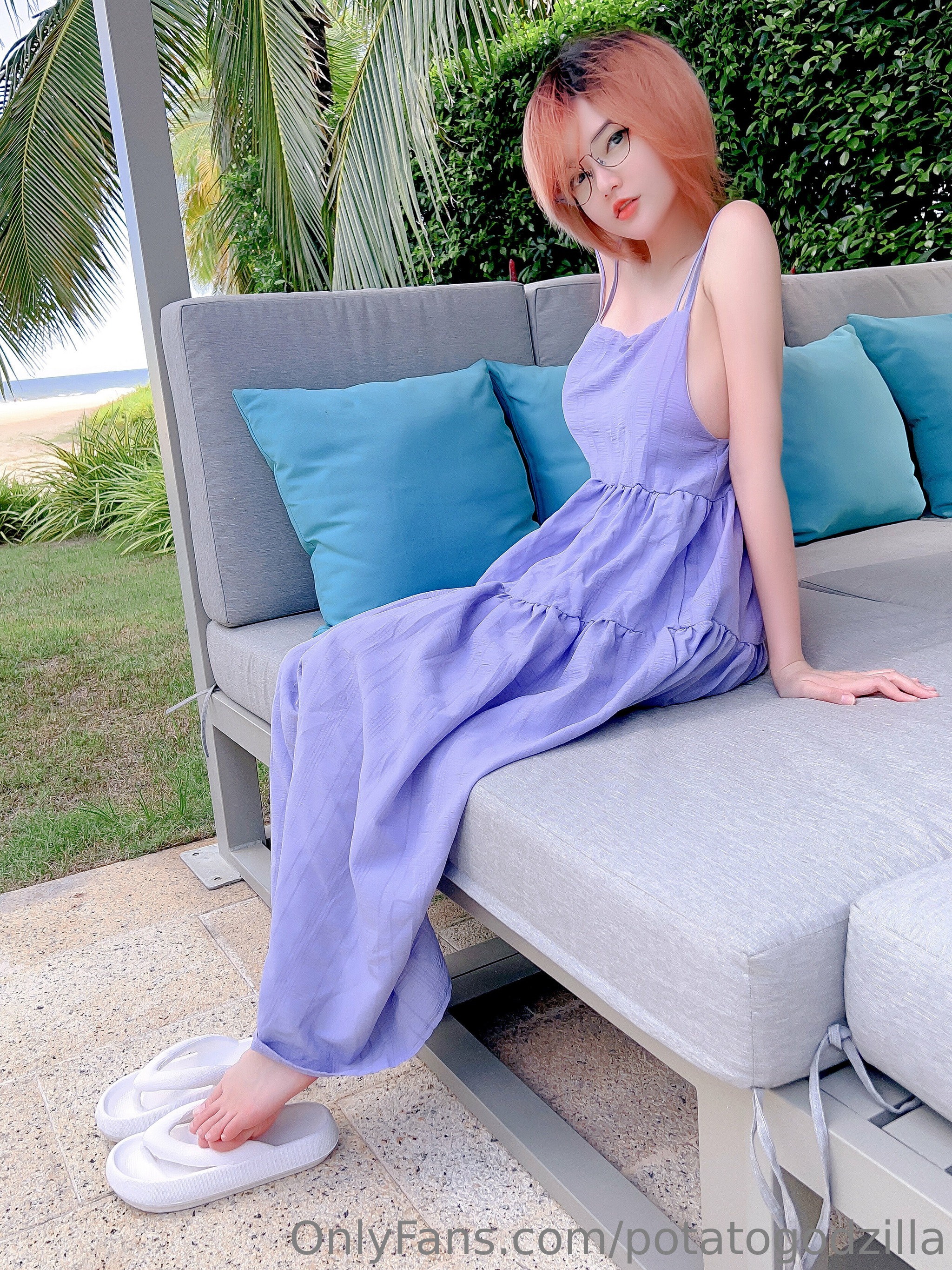图片[1]-Potato Godzilla – NO.095 Purple Dress[17P]-XikXak
